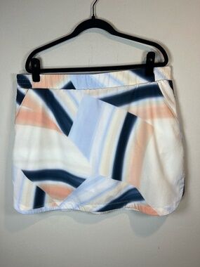 Calia 16" Birdie Golf Skort Sediment Striped Ardosia Stretch Pockets Summer  XXL